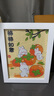 昙蓓漫 钻石贴画儿童趣味DIY手工制作材料包男女孩益智玩具带框粘贴钻画 柿柿如意（木质框+工具+彩盒） 钻石画（18x23cm）DIY手工材料包 实拍图
