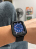 PZOZ适用苹果ultra2/1手表保护套apple iwatch保护壳s9/8/7/se金属防摔防刮 黑色【硅胶内胆-合金外边框】 iwatch4/5/6/SE 44mm 实拍图