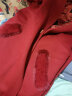 乔万尼冬季新款韩版修身显瘦羊毛呢外套中长款呢子大衣 红色 S 晒单实拍图