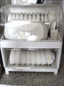 百露碗碟收纳架沥水碗筷收纳盒碗柜家用厨房双层塑料带盖储物盒置物架 象牙白双层碗柜（豪华款） 实拍图