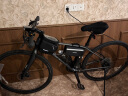 洛克兄弟（ROCKBROS） 自行车灯车前灯山地车强光手电筒太阳能充电带喇叭灯铃铛骑行装备自行车配件 黑白 实拍图