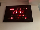 虹泰（HoTai）led数码万年历电子钟表挂钟客厅电子钟wifi授时钟表自动校时3958 39x58cm节气款红光-WiFi版 实拍图