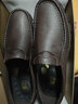 骆驼休闲皮鞋男套脚百搭真皮商务男鞋软底乐福鞋 W032211320 棕色 42 实拍图