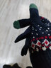 撞青春保暖毛线手套男女秋冬季针织手套学生时尚韩版可爱情侣手套 藏青色 均码 1双 实拍图