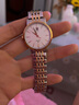 依波（EBOHR）手表女超薄时尚皮带石英表小表盘日历防水钢带名表生日礼物送女友 间玫金白钢带【礼盒装】50180226 实拍图