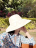 曼琪魅雅黑胶防晒帽遮阳帽子女夏遮脸太阳帽UV渔夫帽七夕情人节礼物 米白 均码 实拍图
