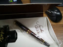 百利金钢笔M200 人气经典 Pelikan德国进口金笔墨水笔 茶色水晶-墨水礼盒 EF尖 实拍图