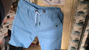 花花公子【2条装】短裤男夏季纯棉5五分裤韩版潮流中裤沙滩裤宽松休闲裤子 05卡其+05天蓝 4XL 【建议穿170斤以下】 实拍图