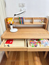 源氏木语儿童书桌可升降实木学习桌北欧写字桌家用【橡木书桌+矮架1.1m】 实拍图