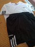 KRAG运动套装男跑步健身训练服夏季短袖晨跑上衣羽毛球足球服运动套装 白色 L码 实拍图