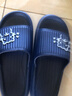 惠夫人浴室拖鞋男夏天居家用室内防滑厚底情侣洗澡家居软底凉拖鞋女夏季 【外穿/PVC】藏青 44-45 (适合43-44码) 实拍图