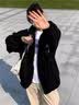 唐号灯芯绒外套男春秋ins潮牌衣服潮流春季港风青少年夹克高级感痞帅 黑色 XL 实拍图