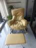 品洛梵  北欧网红摇椅懒人休闲躺椅家用轻奢摇摇椅客厅午睡阳台单人沙发 狮棕色+脚踏(科技布) 实拍图