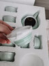 唯古潮汕功夫茶具套装家用小套青瓷茶盘茶壶盖碗茶杯陶瓷茶船办公茶海 茶壶密胺茶盘10件套（普通包装） 实拍图