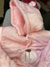 雅婴世族婴儿保暖连体衣秋冬季夹棉加厚纯棉新生儿哈衣服外出秋 4727粉色 80CM适合73-80CM内 实拍图