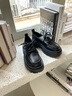 CAMILA KSENIA小皮鞋英伦风女士2025新款秋季厚底时尚百搭单鞋松糕乐福鞋子品牌 哑光黑 38 实拍图
