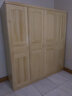 顾虎可定制松木大衣柜2米四门儿童实木衣橱带裤架对开门原木大板直拼 环保水性漆 180宽55深195高（清漆） 实拍图