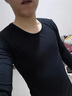 莫代尔男士保暖内衣套装超薄款秋冬季青年修身紧身打底衫发热秋衣秋裤男 黑色【圆领-礼盒装】 XL/175（推荐130-150斤） 实拍图