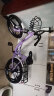 凤凰（Phoenix）儿童自行车凤凰儿童自行车10岁以上女童自行车6-10岁小学生自行车 顶配紫丨一体轮+后座+减震+礼包 20寸【适合130-160cm】 实拍图