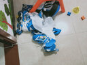 小状元轮滑鞋儿童溜冰鞋女童男童初学中小学滑轮滑冰鞋旱冰鞋成人 蓝|八轮全闪（头盔护具+礼包） S 适合鞋码(27-32) 实拍图