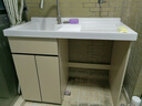 佳恋雅奶油风阳台洗衣机柜一体带搓衣板洗衣池水槽洗脸盆柜组合滚筒伴侣 奶油风-115cm【左盆】赠全套配件 实拍图