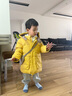 戴维贝拉（DAVE＆BELLA）儿童羽绒服中长款连帽上衣加厚男童外套冬装新款保暖中大童衣服 黄色【现货】 100 cm（建议身高90-100cm） 实拍图