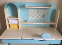 坐得正 儿童学习桌椅套装儿童书桌可升降学习桌学生书桌家用写字桌课桌 1.2m带陪读柜+自动追背椅蓝 纠姿豪华版 实拍图