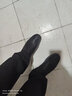 奥康品牌男鞋新品英伦豆豆鞋男真皮软底懒人一脚蹬休闲皮鞋透气 黑色夏季洞洞凉鞋 40 实拍图
