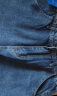 真维斯（JEANSWEST）牛仔裤女2024夏季高腰阔腿裤垂感时尚宽松女士长裤子女深蓝色L 实拍图