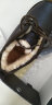 OZZEG澳洲男靴短筒雪地靴冬季加绒保暖棉鞋真皮毛一体英伦复古高帮棉靴 咖啡色 39 晒单实拍图