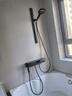 BTO氛围灯恒温淋浴花洒全套装家用增压数显钢琴按键沐浴花洒淋浴器 BS5e恒温版 简易无顶喷 枪灰色 实拍图