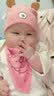 茵儿帮婴儿帽子棉质宝宝帽0-12个月新生儿保暖套头帽秋冬季男女儿童帽子 宝贝熊-粉色 0-12个月 实拍图