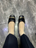 百丽（Belle）干练方扣高跟鞋女商场同款质感羊皮浅口单鞋Z8B1DCQ3 黑色 38 (240mm) 实拍图