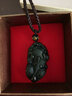 石传百世天然黑曜石貔貅吊坠男士金曜石项链生日礼物送男友老公马年本命年 【冰彩黑曜石款】飞天貔貅 实拍图