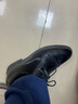 卡帝乐鳄鱼（CARTELO）男士婚鞋经典商务正装鞋低帮系带内增高皮鞋Z9273 黑色 37 实拍图