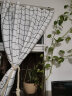 诺罗 日式窗帘北欧ins黑白格子简约现代成品落地飘窗客厅工作室半遮光 格子布普通挂钩款 宽1.3米*高2米/1片 实拍图