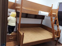 木香邻上下铺床男孩高低床小户型1.2米女孩儿童床实木双层子母青少年床 高低床+书架+梯柜【深色】 下铺1.2*1.9米，上铺0.9*1.9米 实拍图
