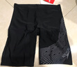 速比涛（Speedo）游泳裤男专业五分男士泳衣泳镜泳帽套装防尴尬游泳装备 黑色/炭灰 M (34) 身高175/体重75/腰围86 实拍图