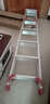奥誉加厚铝合金梯子家用梯双面踏板工程梯人字梯多功能折叠伸缩扶梯子 加强版1.8米高+腿加固 实拍图