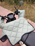 JCZS德国电动车挡风被冬季加绒加厚保暖防风防雨防水罩四季通用新款 奶油米白【升级大把套-pu小羊皮】加绒加厚加大 实拍图
