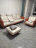兰秀名匠法式轻奢科技布沙发组合北欧直排小户型整装免洗乳胶实木布艺沙发 单人位+四人位+脚踏 实木框架海绵座包 实拍图