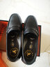 公羊男鞋夏秋头层牛皮男士商务正装休闲豆豆皮鞋子软底中年一脚蹬 黑色 （标准皮鞋码比运动鞋大一码） 43 实拍图