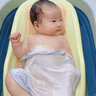奔麦婴儿洗澡神器躺托一体宝宝折叠浴架澡盆新生儿童用品防滑沐浴床垫 【豪华款】可调节绿+洗头杯+礼包 实拍图