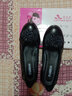 恒有福牛皮软底妈妈鞋坡跟中跟休闲软底真皮女单鞋舒适中年皮鞋防滑春秋 黑色 39 实拍图
