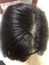 瑞贝卡（Rebecca）假发女100%真人发丝遮白发假发片增加发量空气刘海隐形头顶补发片 斜刘海 自然黑 35cm 全手织工艺 实拍图