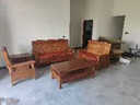 中酷 实木沙发三人位红椿木沙发中式现代实木客厅沙发仿古木质沙发 123+长方茶几+电视柜【海棠色】 实拍图