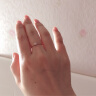 潮宏基 至简 恒星红白18K金钻石戒指女戒经典四爪彩金戒指送女友 红色11号 实拍图