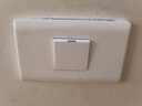 飞雕开关插座118型一位二位五孔组合模块白色暗装家用墙壁面板长方形 一开单控（118白色） 实拍图