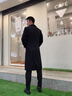 Mr.baidis2025高级感羊毛大衣男士秋冬过膝长款风衣中长款加厚呢子大衣外套 2051斜插袋过膝黑色丨常规款 常规 衣长105-112CM XL /适合体重140-150斤 实拍图