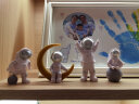 威安 创意宇航员小摆件桌面客厅电视柜儿童房布置家居装饰摆设品 银色四件套 实拍图